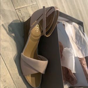 Franco Sarto blush nude wedges